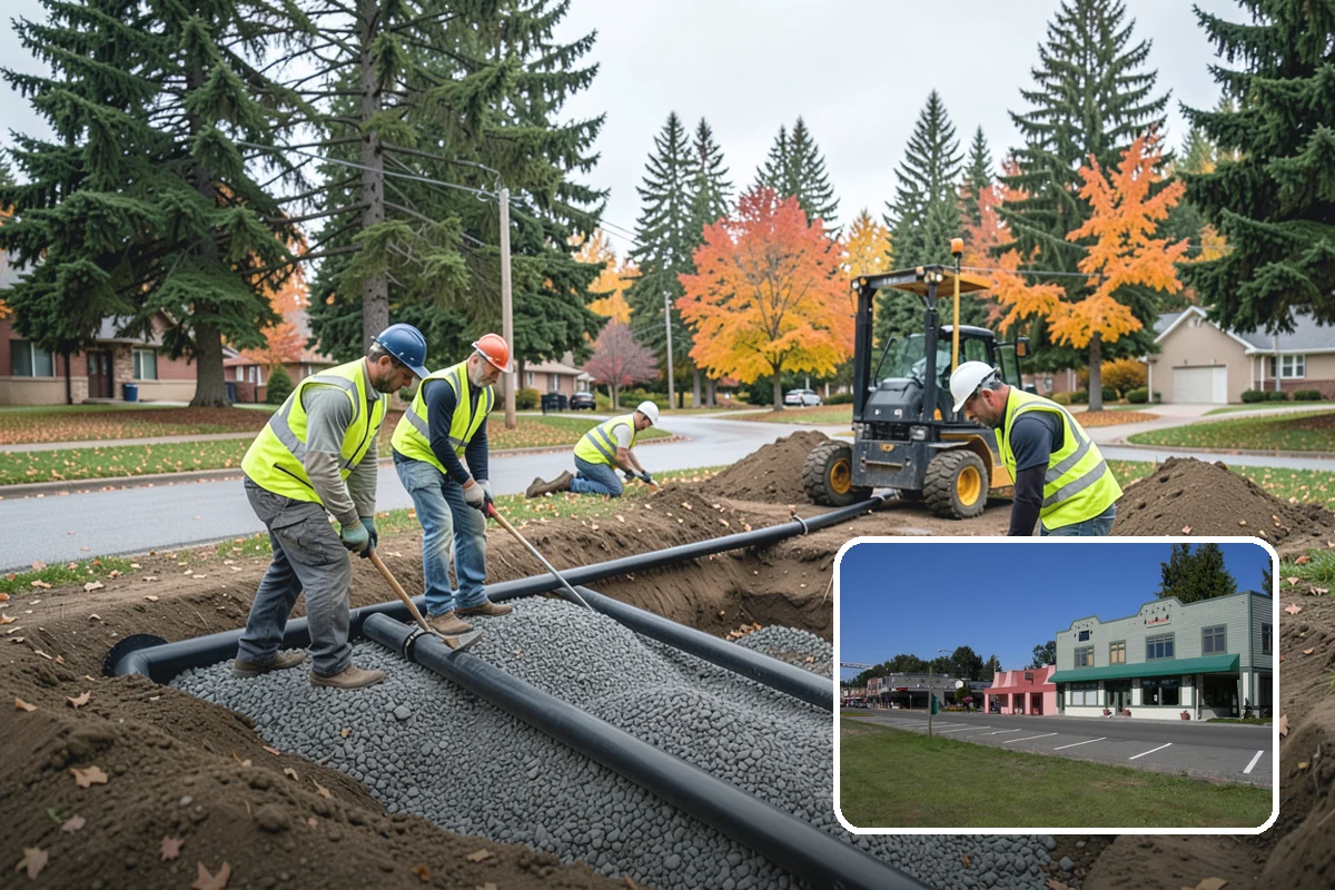 Municipal Sidewalk Cleaning in Snoqualmie, King County, WA - Surface cleaning removes slip hazards from gum and mildew
