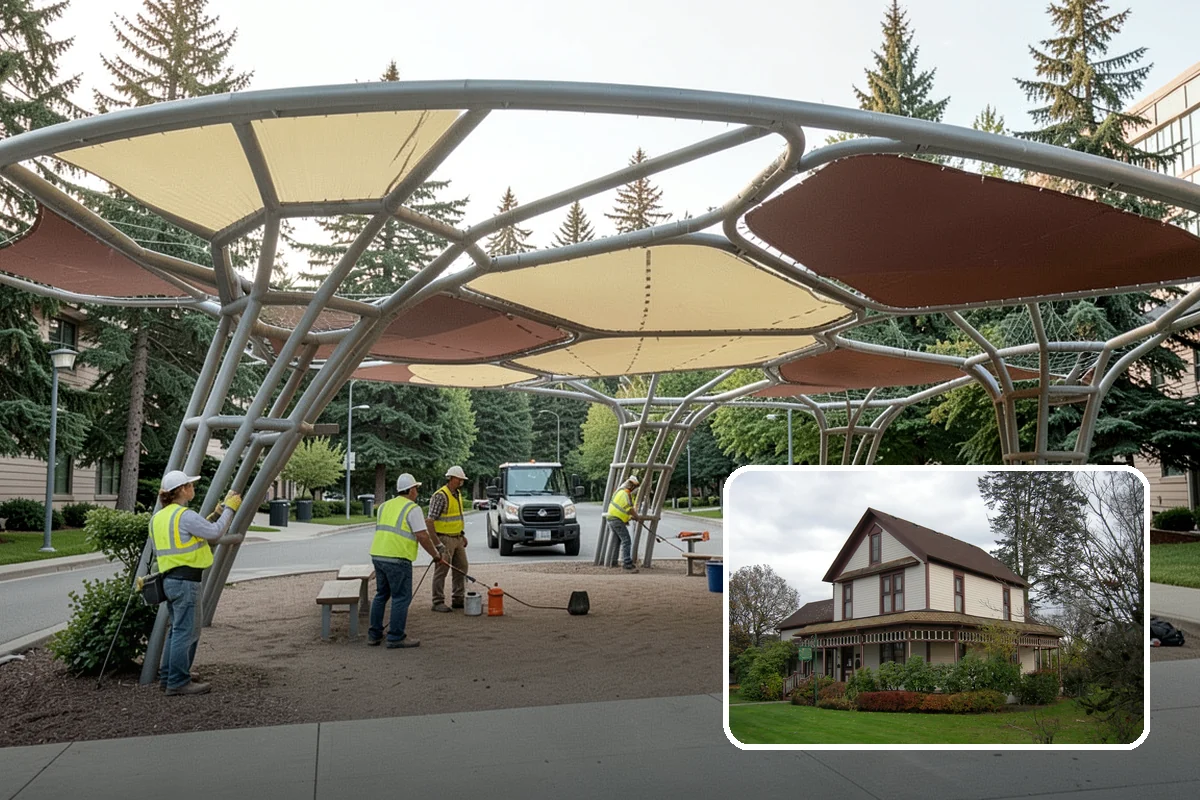 Municipal Sidewalk Cleaning in Sumner, Pierce County, WA - Surface cleaning removes slip hazards from gum and mildew