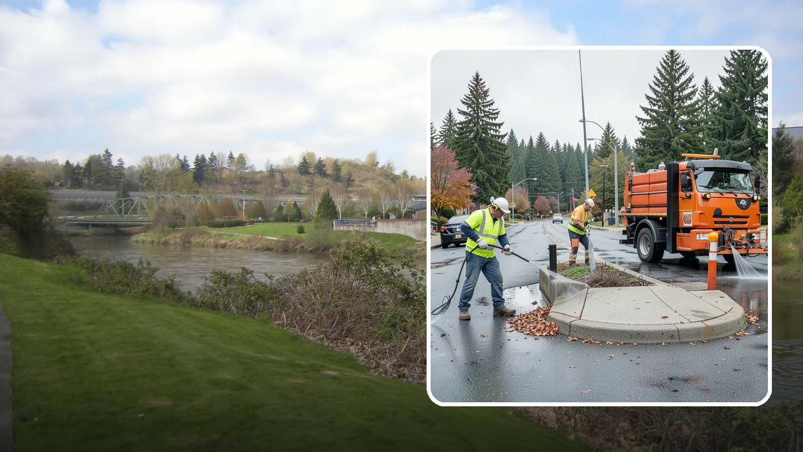 Municipal Sidewalk Cleaning in Tukwila, King County, WA - We pressure wash public sidewalks and walkways to remove gum, grime, and stains for Western Washington cities and business...