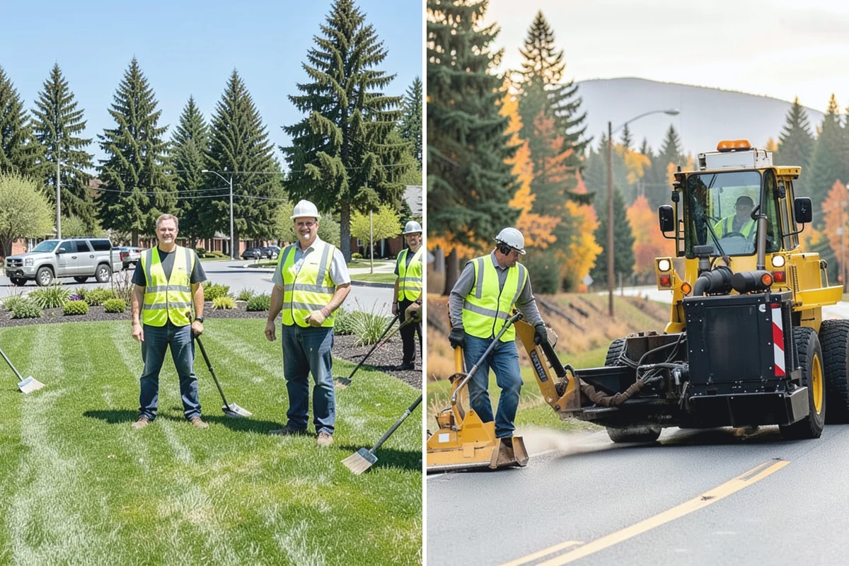 Municipal Sidewalk Cleaning in Wilkeson, Pierce County, WA - We map priority walk segments and confirm a cleaning route