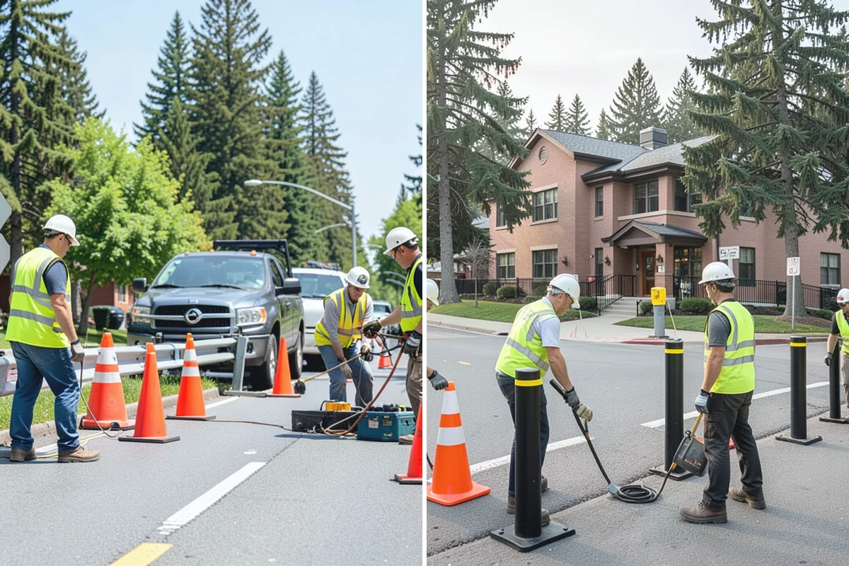 Municipal Sidewalk Cleaning in Woodinville, King County, WA - We map priority walk segments and confirm a cleaning route
