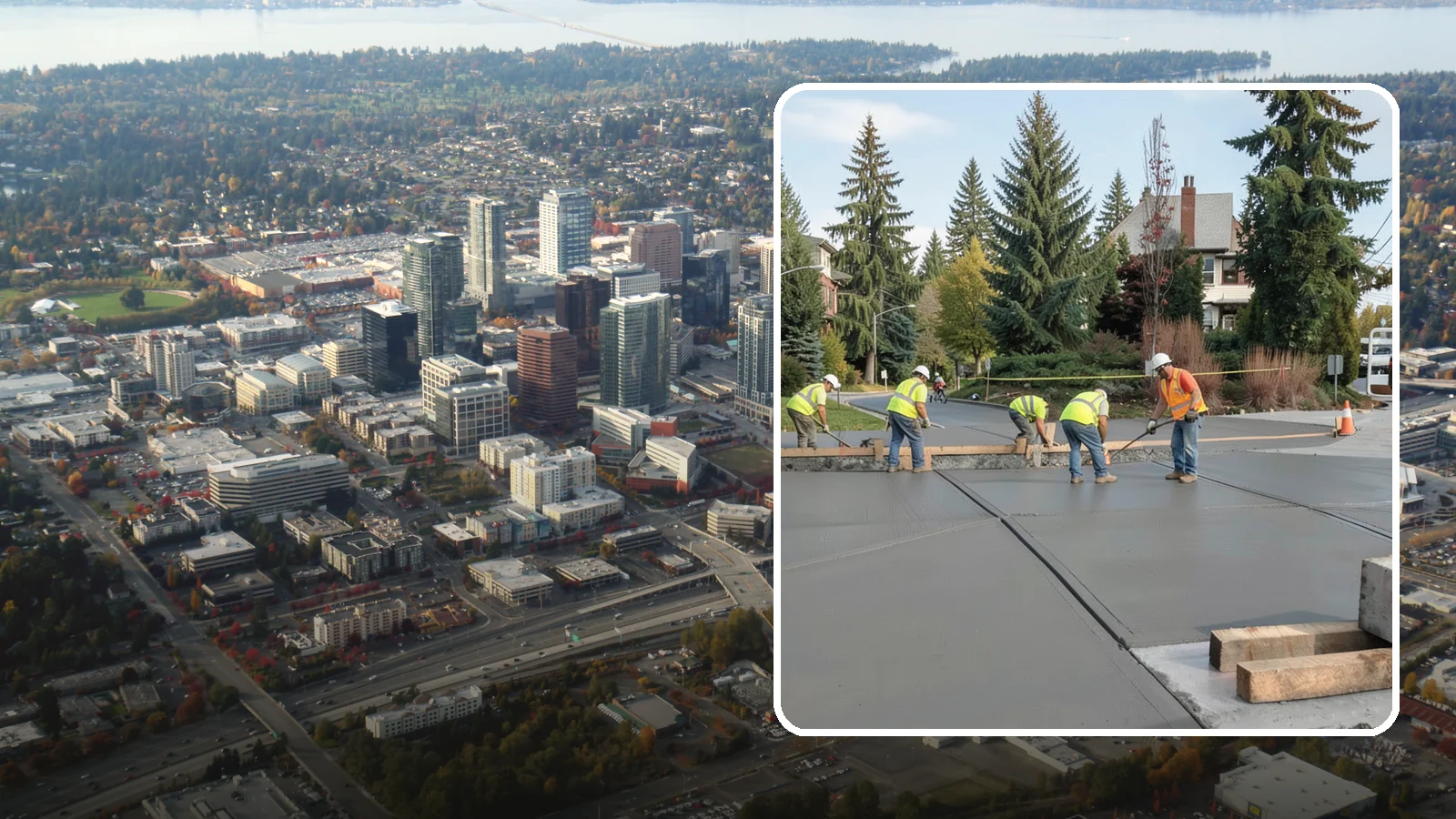 Municipal Sidewalk Construction in Bellevue, King County, WA - Build new public sidewalk segments that close gaps in your pedestrian network and meet current accessibility standards.