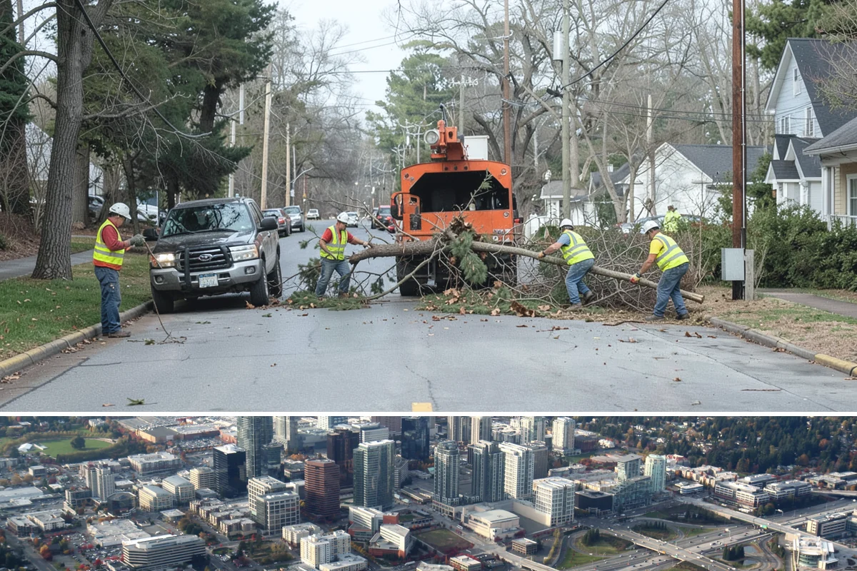 Municipal Sidewalk Construction in Bellevue, King County, WA - Summer and early autumn provide the extended dry windows needed for grading, forming, and curing multi-block sidewalk runs.