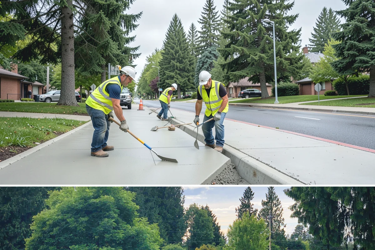 Municipal Sidewalk Construction in Bonney Lake, Pierce County, WA - Summer and early autumn provide the extended dry windows needed for grading, forming, and curing multi-block sidewalk runs.