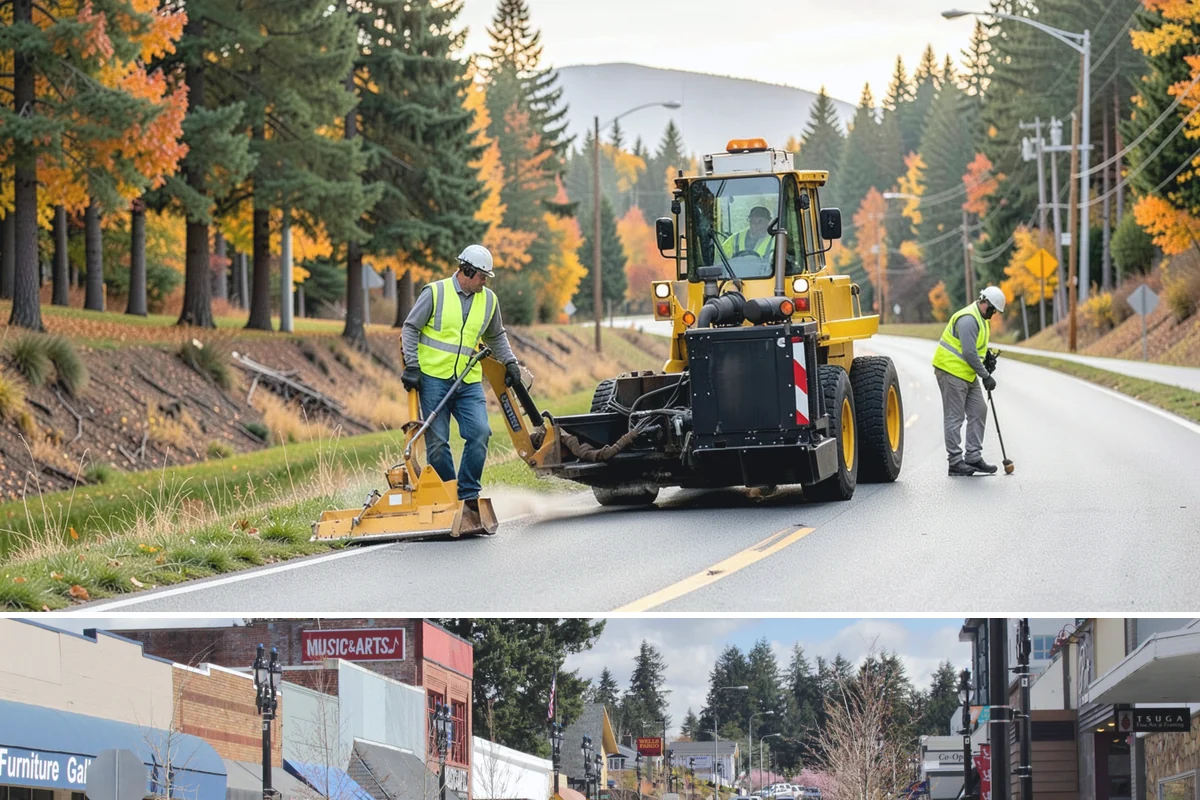 Municipal Sidewalk Construction in Bothell, King County, WA - Summer and early autumn provide the extended dry windows needed for grading, forming, and curing multi-block sidewalk runs.