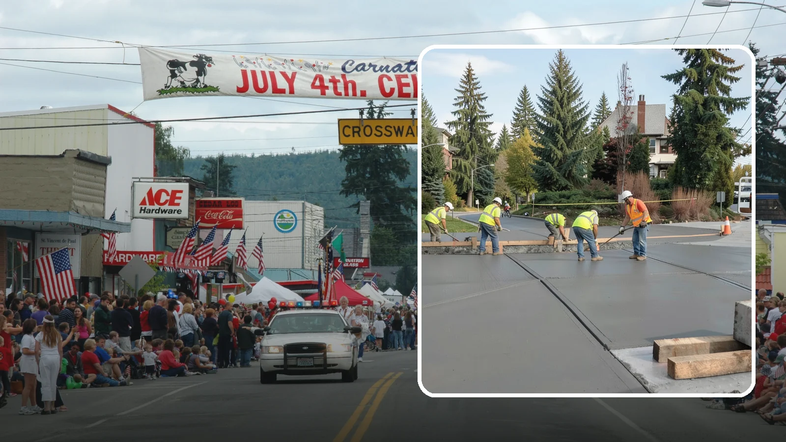 Municipal Sidewalk Construction in Carnation, King County, WA - Build new public sidewalk segments that close gaps in your pedestrian network and meet current accessibility standards.