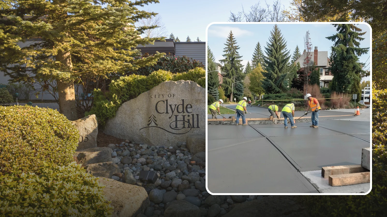 Municipal Sidewalk Construction in Clyde Hill, King County, WA - Build new public sidewalk segments that close gaps in your pedestrian network and meet current accessibility standards.
