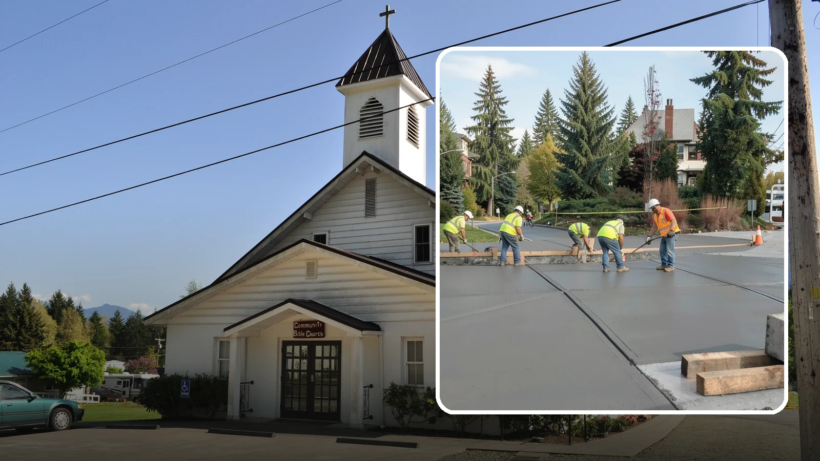 Municipal Sidewalk Construction in Concrete, Skagit County, WA - Build new public sidewalk segments that close gaps in your pedestrian network and meet current accessibility standards.