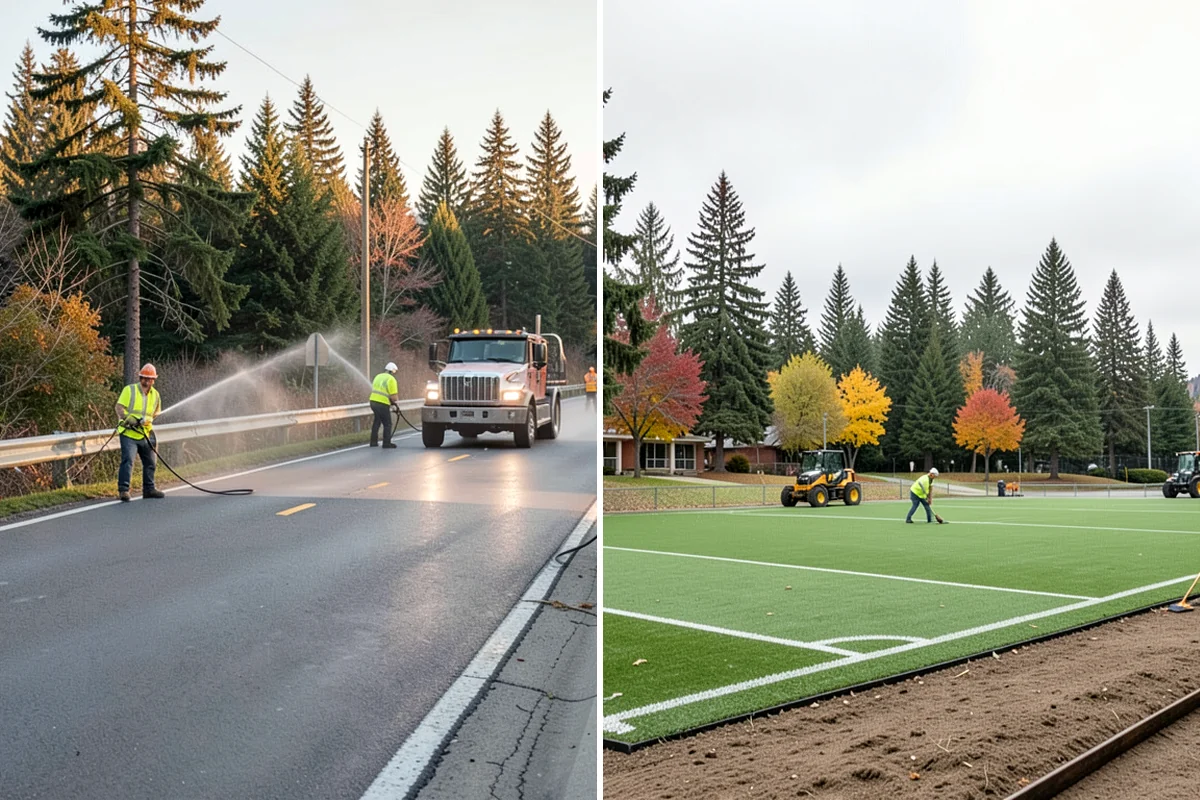 Municipal Sidewalk Construction in Concrete, Skagit County, WA - Survey, grade verification, and utility locate coordination