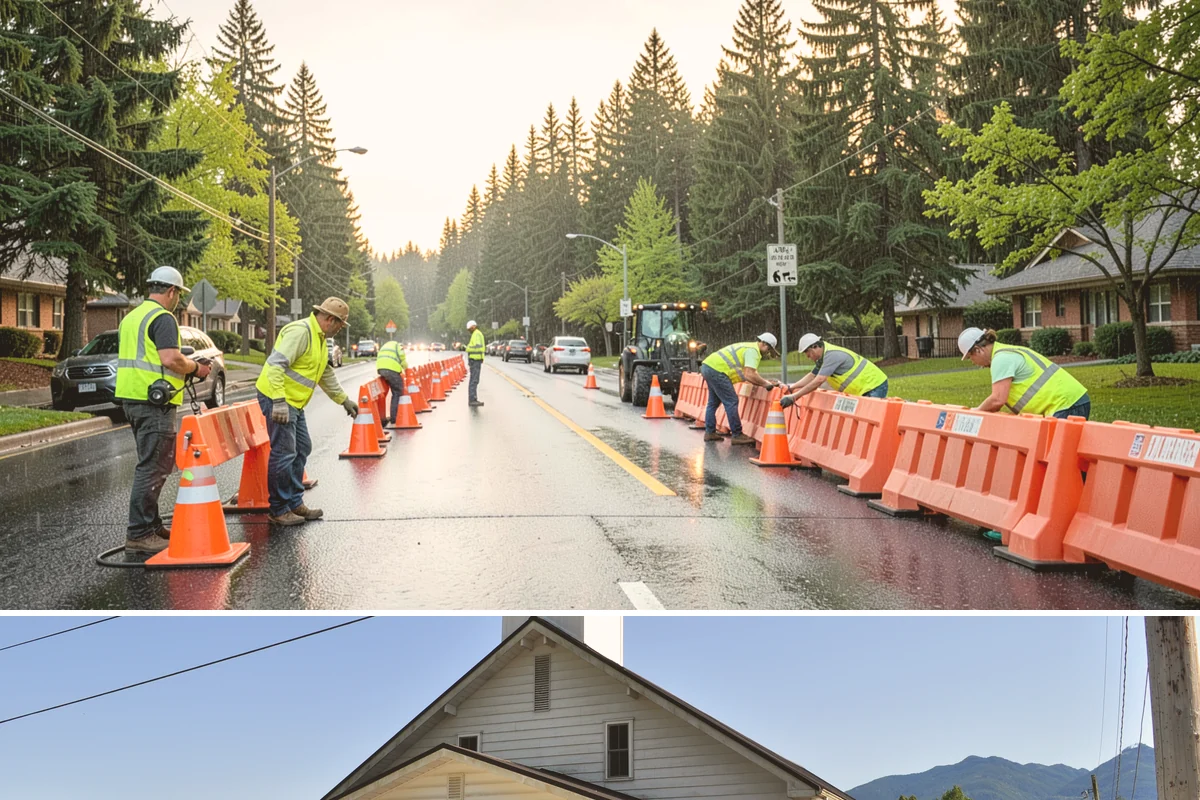 Municipal Sidewalk Construction in Concrete, Skagit County, WA - Summer and early autumn provide the extended dry windows needed for grading, forming, and curing multi-block sidewalk runs.
