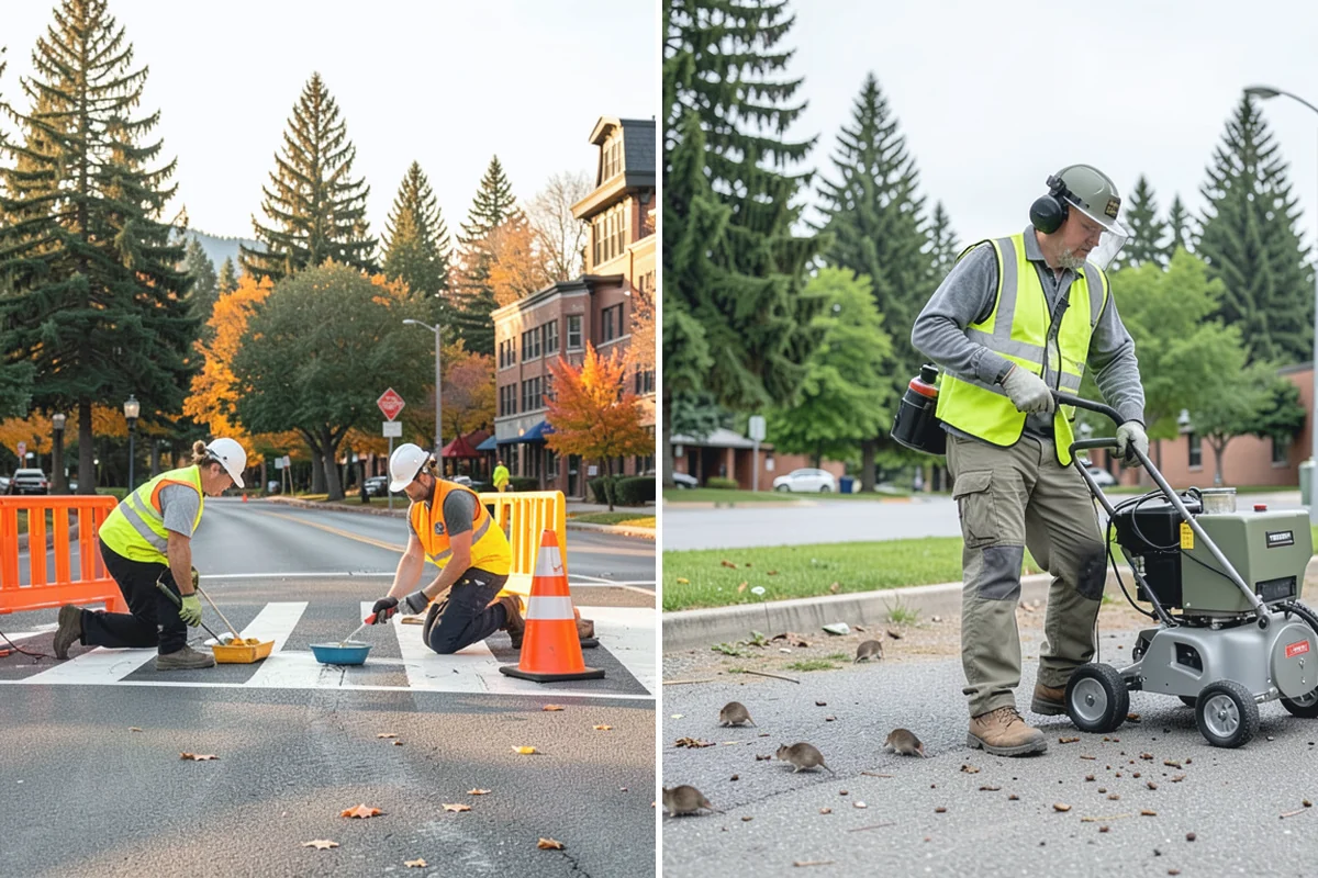 Municipal Sidewalk Construction in Coupeville, Island County, WA - Survey, grade verification, and utility locate coordination