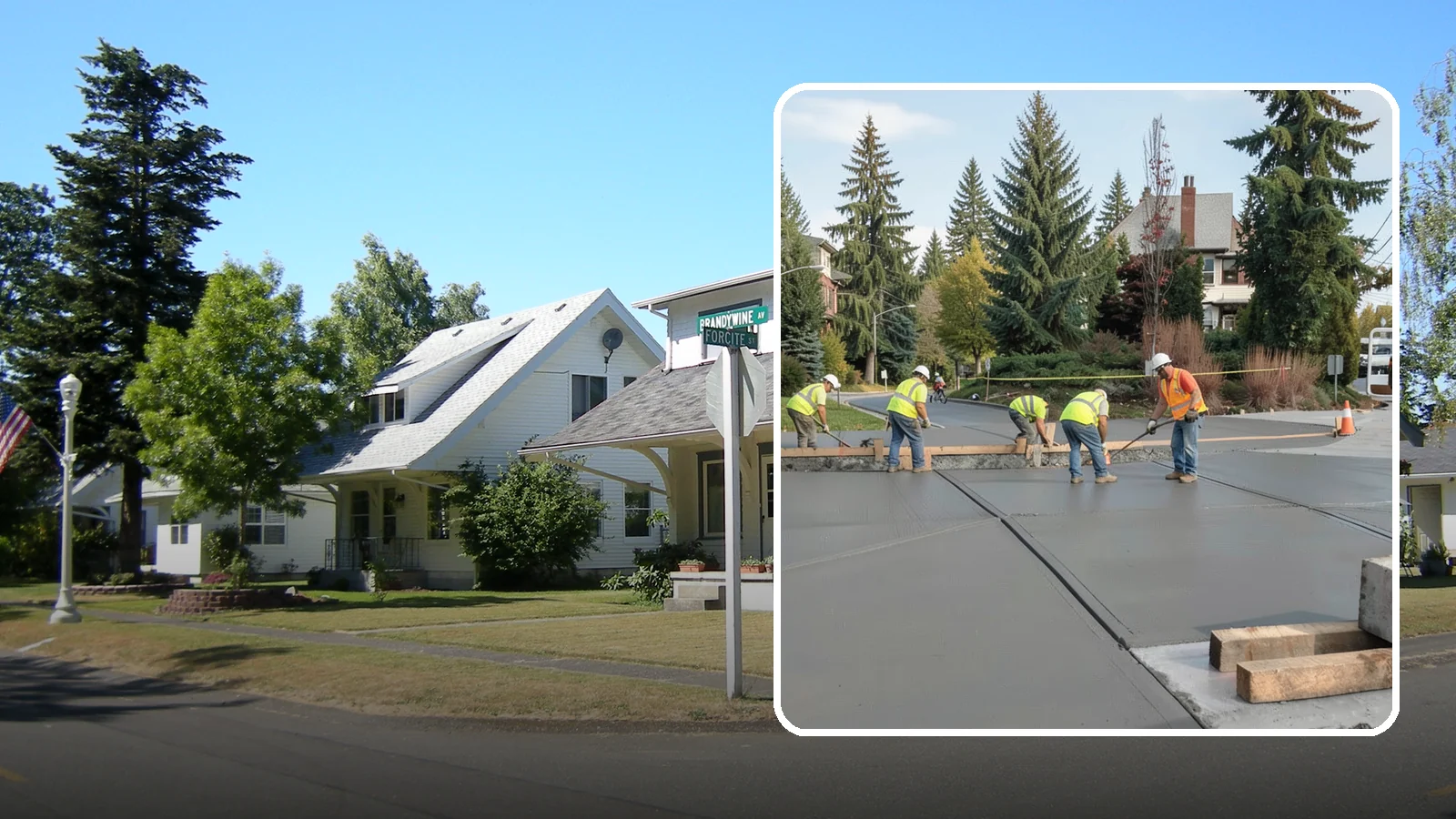 Municipal Sidewalk Construction in DuPont, Pierce County, WA - Build new public sidewalk segments that close gaps in your pedestrian network and meet current accessibility standards.