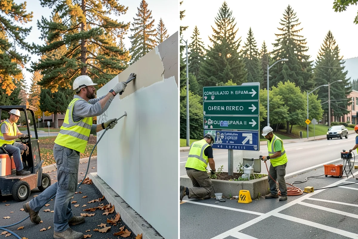 Municipal Sidewalk Construction in DuPont, Pierce County, WA - Survey, grade verification, and utility locate coordination