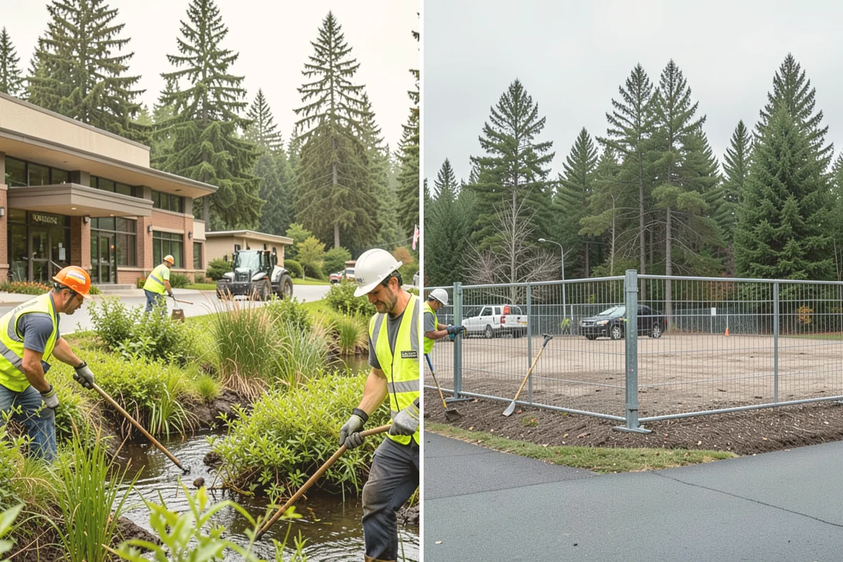 Municipal Sidewalk Construction in Eatonville, Pierce County, WA - Survey, grade verification, and utility locate coordination