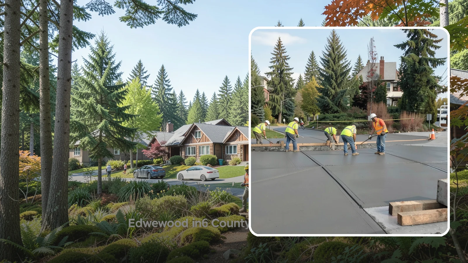 Municipal Sidewalk Construction in Edgewood, Pierce County, WA - Build new public sidewalk segments that close gaps in your pedestrian network and meet current accessibility standards.