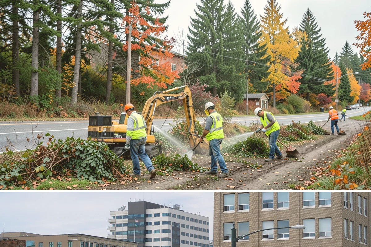 Municipal Sidewalk Construction in Everett, Snohomish County, WA - Summer and early autumn provide the extended dry windows needed for grading, forming, and curing multi-block sidewalk runs.