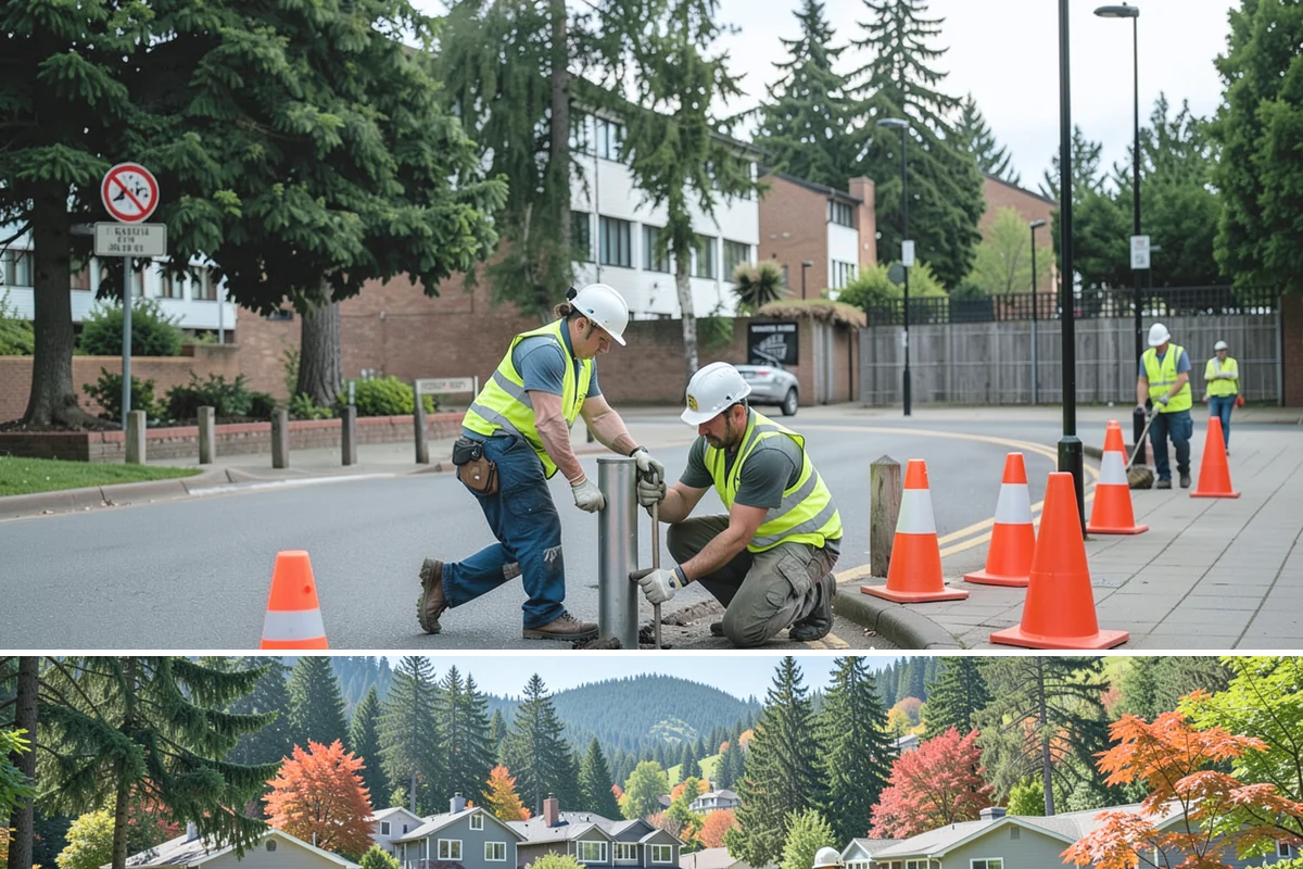 Municipal Sidewalk Construction in Fircrest, Pierce County, WA - Summer and early autumn provide the extended dry windows needed for grading, forming, and curing multi-block sidewalk runs.