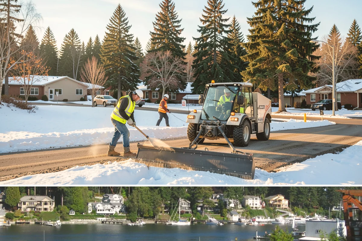 Municipal Sidewalk Construction in Gig Harbor, Pierce County, WA - Summer and early autumn provide the extended dry windows needed for grading, forming, and curing multi-block sidewalk runs.