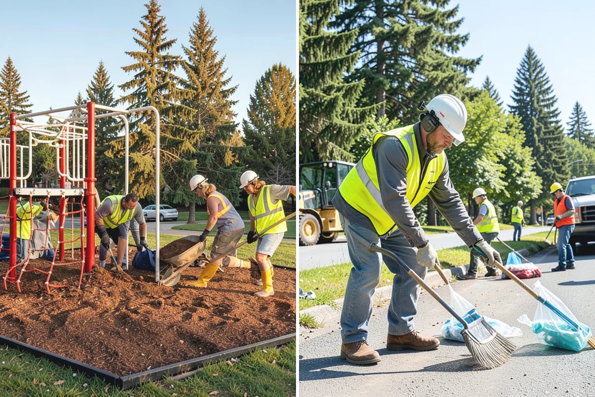 Municipal Sidewalk Construction in Gold Bar, Snohomish County, WA - Survey, grade verification, and utility locate coordination