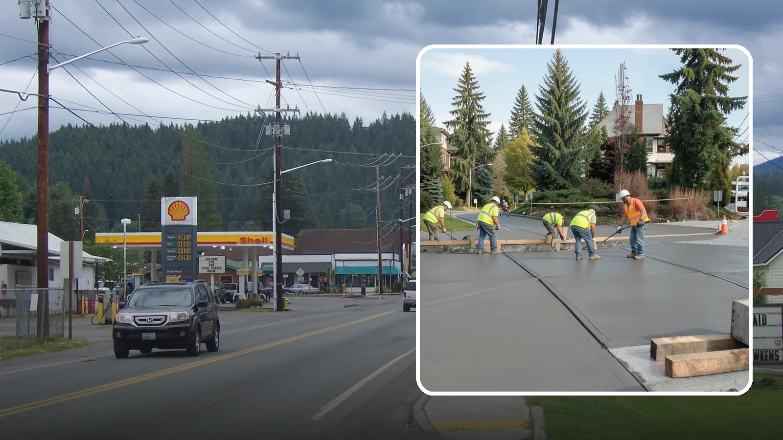 Municipal Sidewalk Construction in Granite Falls, Snohomish County, WA - Build new public sidewalk segments that close gaps in your pedestrian network and meet current accessibility standards.