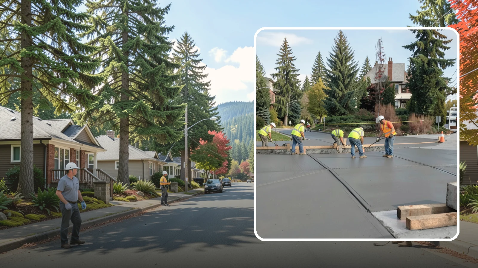 Municipal Sidewalk Construction in Hunts Point, King County, WA - Build new public sidewalk segments that close gaps in your pedestrian network and meet current accessibility standards.