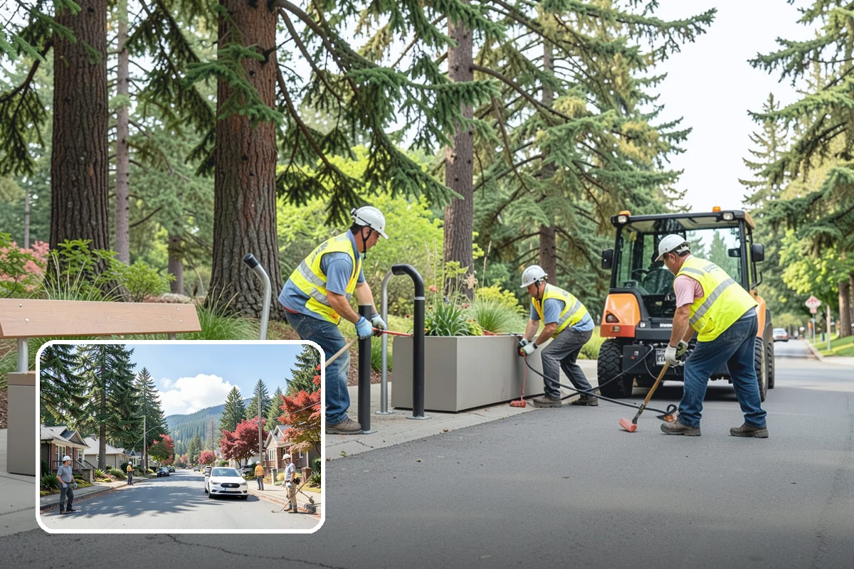 Municipal Sidewalk Construction in Hunts Point, King County, WA - Closes pedestrian network gaps to support Complete Streets and Safe Routes funding