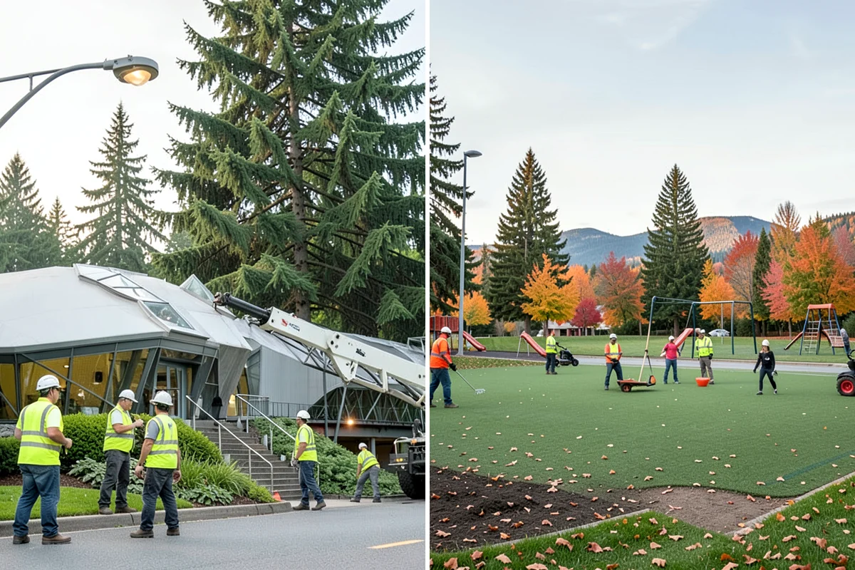 Municipal Sidewalk Construction in Hunts Point, King County, WA - Survey, grade verification, and utility locate coordination