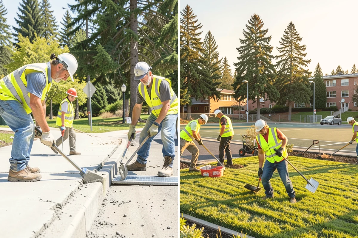 Municipal Sidewalk Construction in Index, Snohomish County, WA - Survey, grade verification, and utility locate coordination