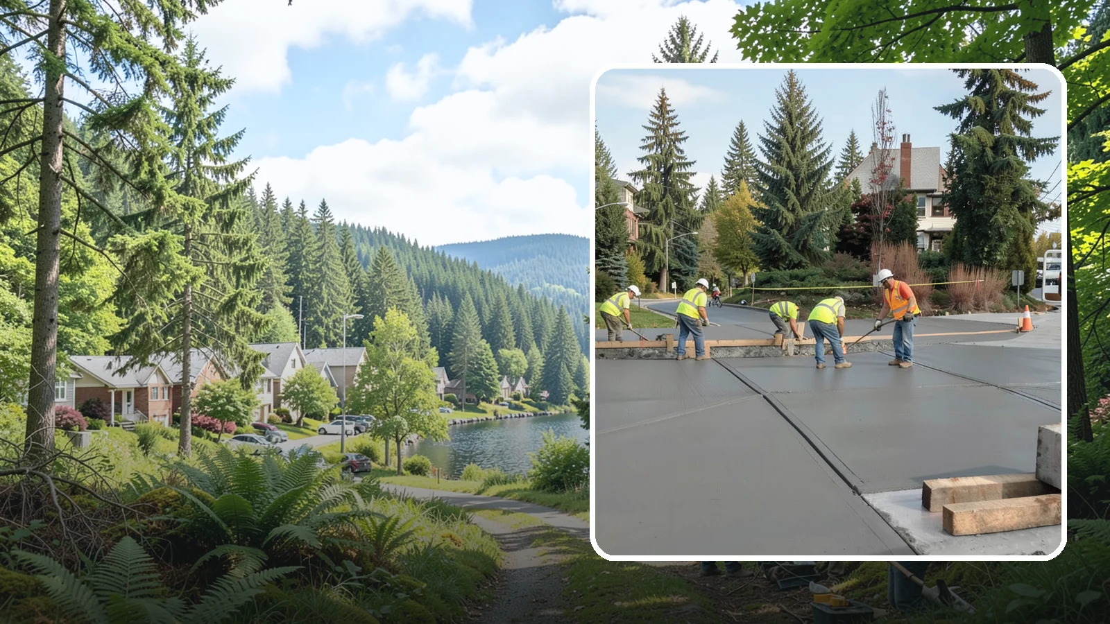 Municipal Sidewalk Construction in Lake Forest Park, King County, WA - Build new public sidewalk segments that close gaps in your pedestrian network and meet current accessibility standards.