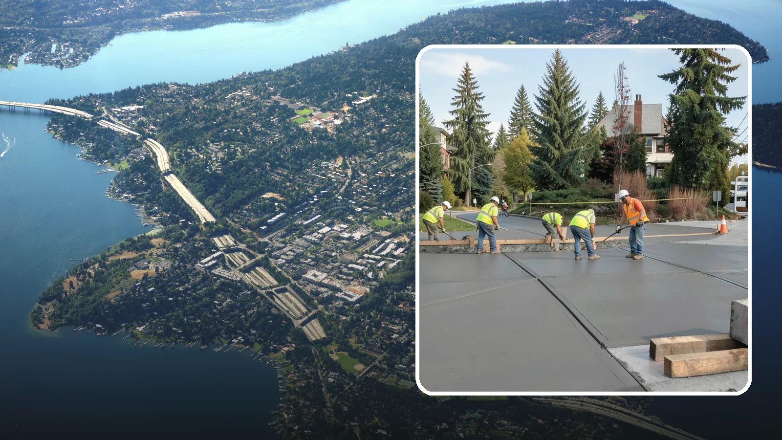 Municipal Sidewalk Construction in Mercer Island, King County, WA - Build new public sidewalk segments that close gaps in your pedestrian network and meet current accessibility standards.
