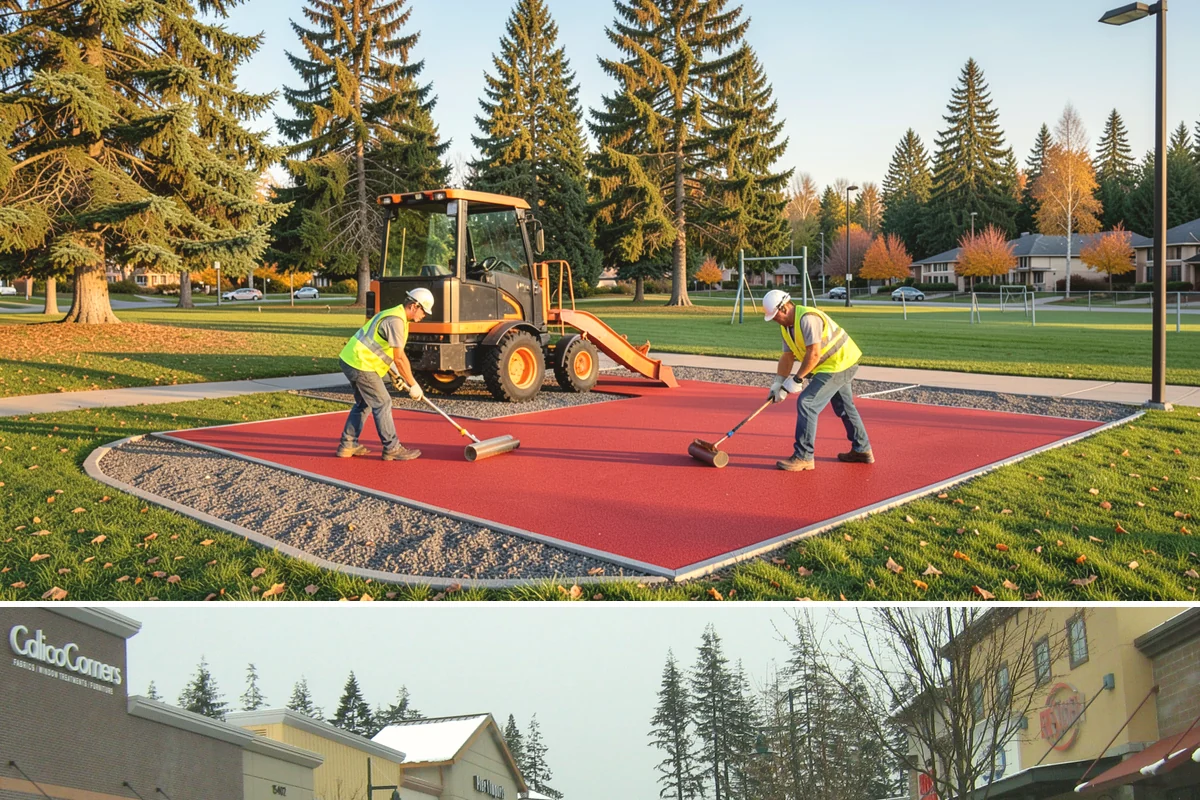 Municipal Sidewalk Construction in Mill Creek, Snohomish County, WA - Summer and early autumn provide the extended dry windows needed for grading, forming, and curing multi-block sidewalk runs.