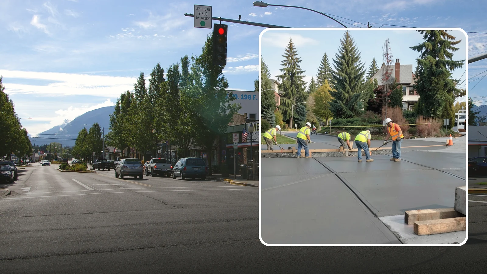 Municipal Sidewalk Construction in North Bend, King County, WA - Build new public sidewalk segments that close gaps in your pedestrian network and meet current accessibility standards.