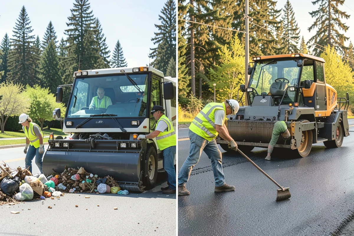 Municipal Sidewalk Construction in Oak Harbor, Island County, WA - Survey, grade verification, and utility locate coordination