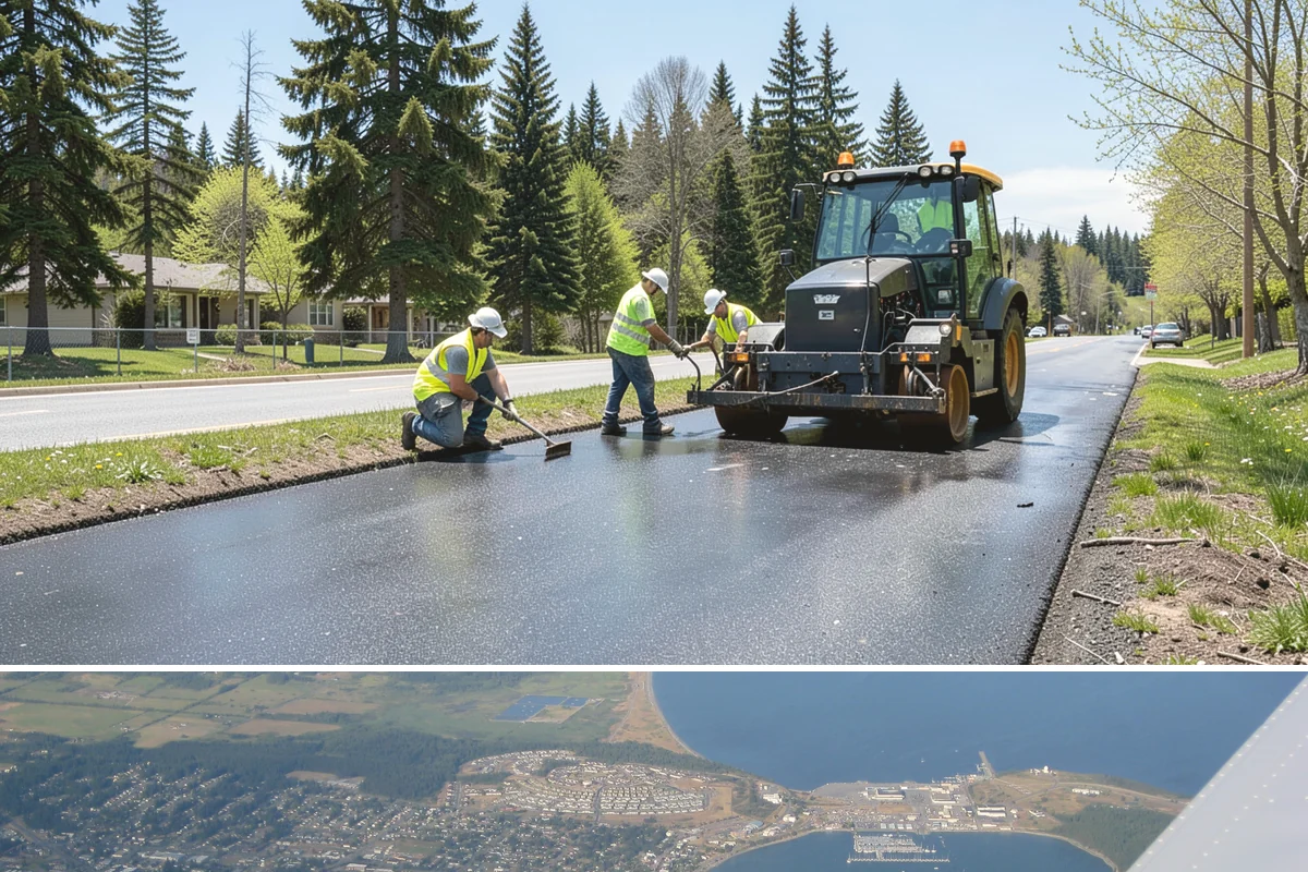 Municipal Sidewalk Construction in Oak Harbor, Island County, WA - Summer and early autumn provide the extended dry windows needed for grading, forming, and curing multi-block sidewalk runs.