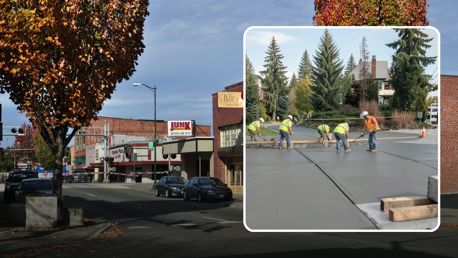Municipal Sidewalk Construction in Puyallup, Pierce County, WA - Build new public sidewalk segments that close gaps in your pedestrian network and meet current accessibility standards.