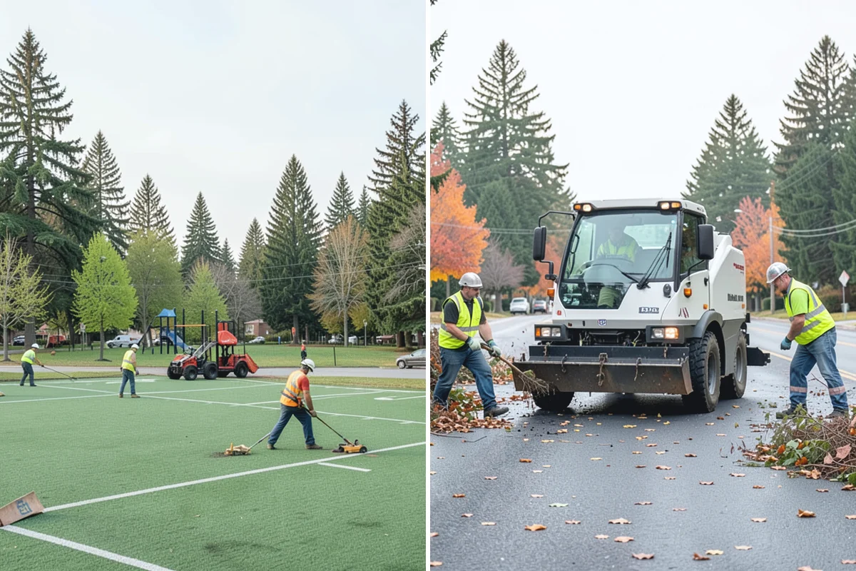 Municipal Sidewalk Construction in Roy, Pierce County, WA - Survey, grade verification, and utility locate coordination