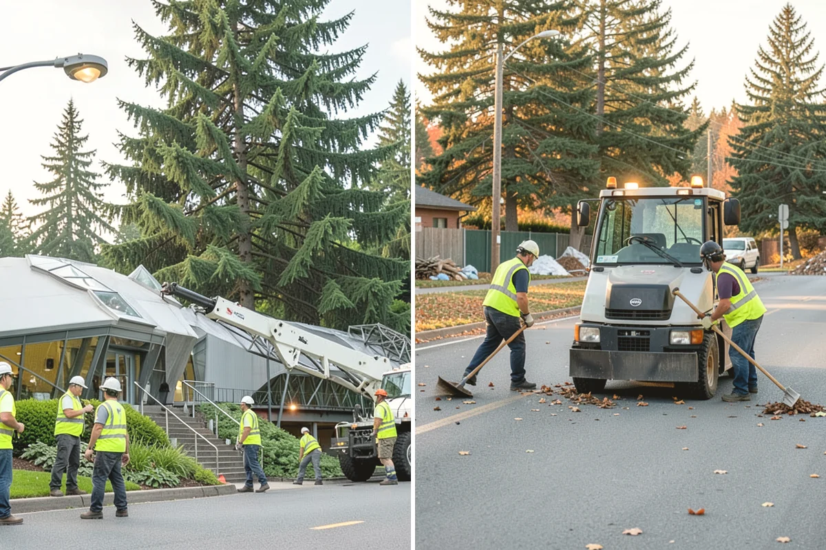 Municipal Sidewalk Construction in Ruston, Pierce County, WA - Survey, grade verification, and utility locate coordination
