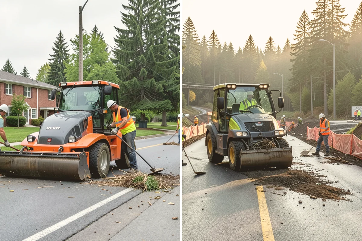 Municipal Sidewalk Construction in Sammamish, King County, WA - Survey, grade verification, and utility locate coordination