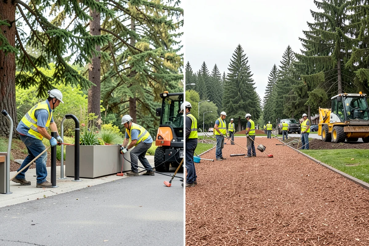 Municipal Sidewalk Construction in SeaTac, King County, WA - Survey, grade verification, and utility locate coordination