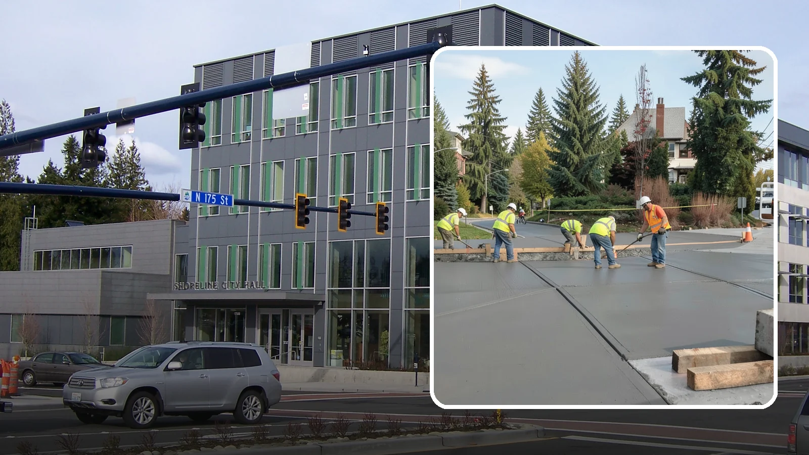Municipal Sidewalk Construction in Shoreline, King County, WA - Build new public sidewalk segments that close gaps in your pedestrian network and meet current accessibility standards.