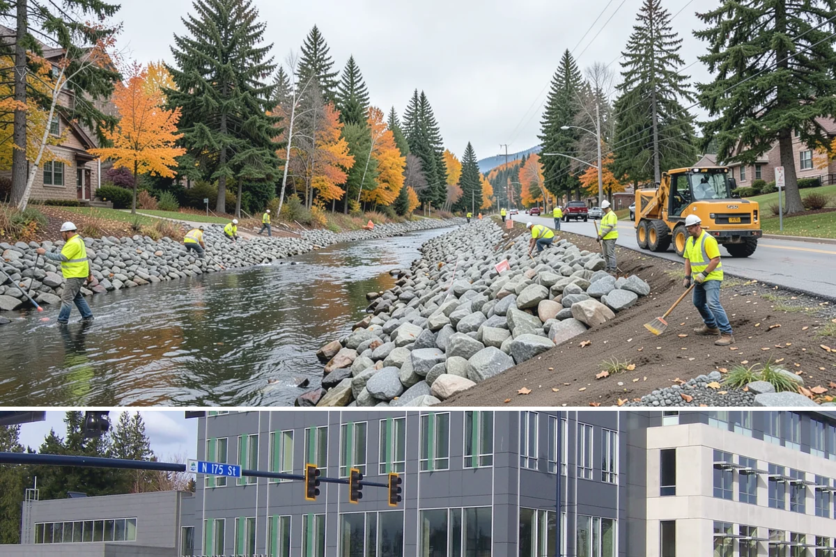 Municipal Sidewalk Construction in Shoreline, King County, WA - Summer and early autumn provide the extended dry windows needed for grading, forming, and curing multi-block sidewalk runs.