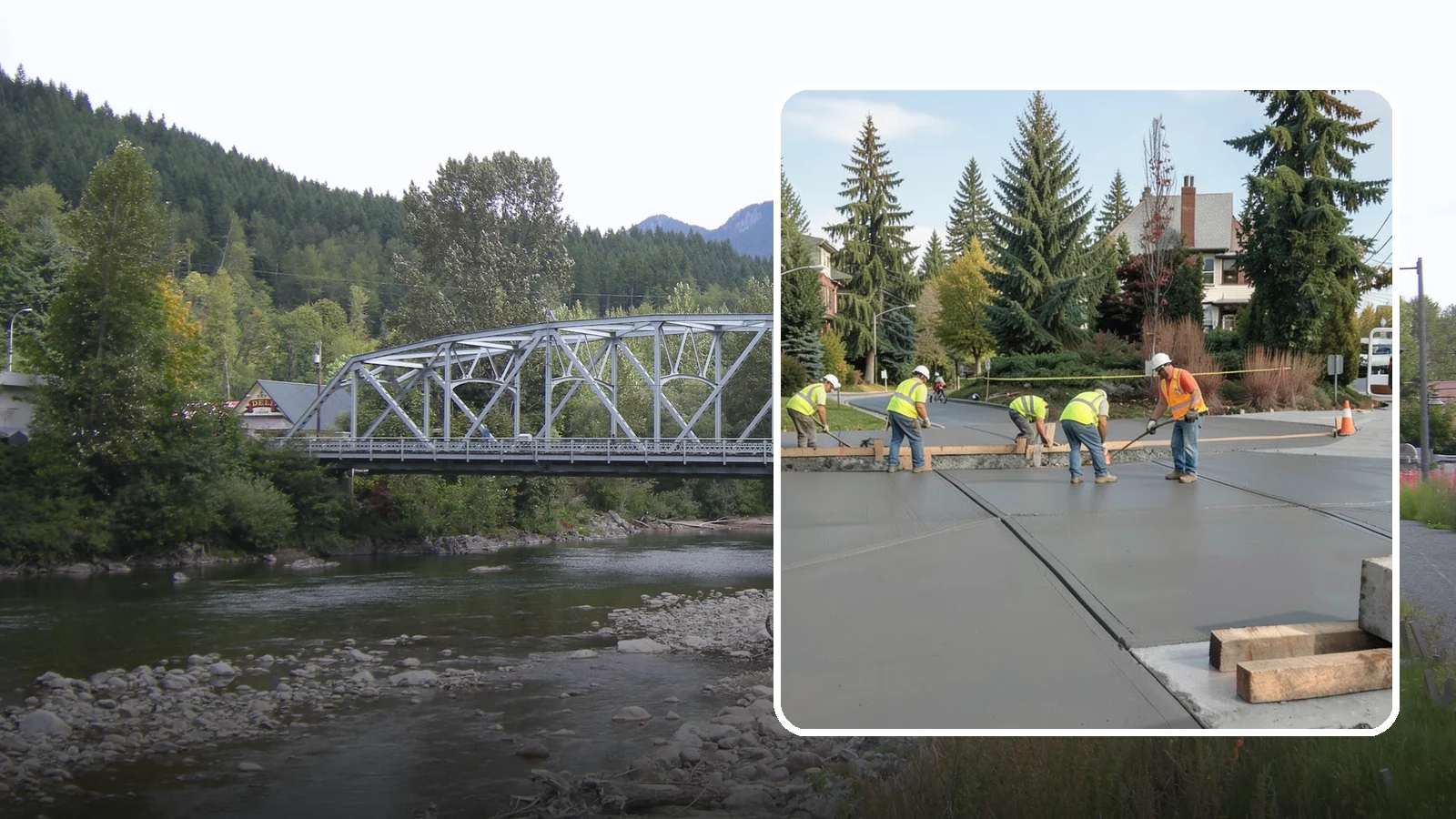 Municipal Sidewalk Construction in Skykomish, King County, WA - Build new public sidewalk segments that close gaps in your pedestrian network and meet current accessibility standards.
