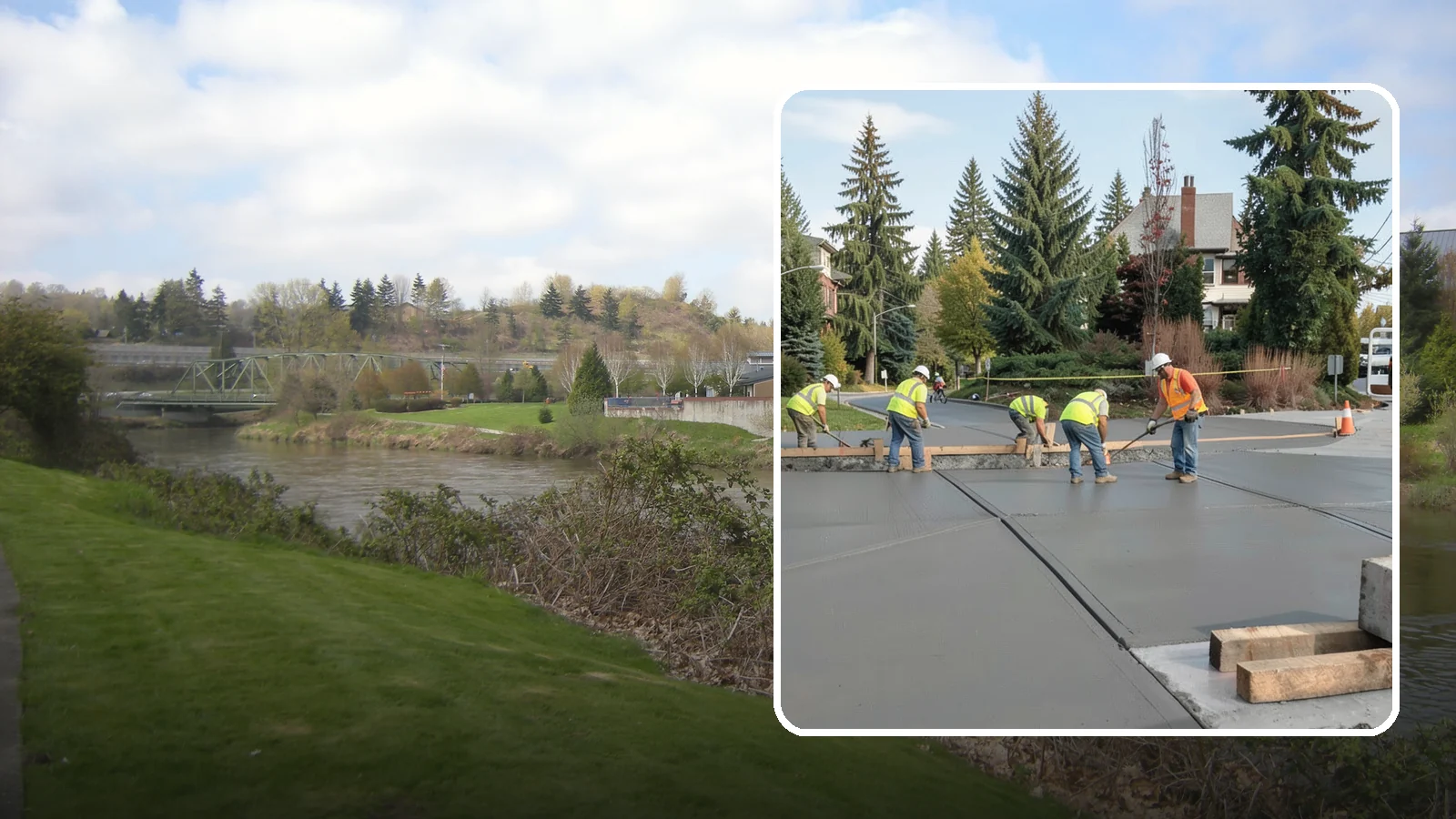 Municipal Sidewalk Construction in Tukwila, King County, WA - Build new public sidewalk segments that close gaps in your pedestrian network and meet current accessibility standards.