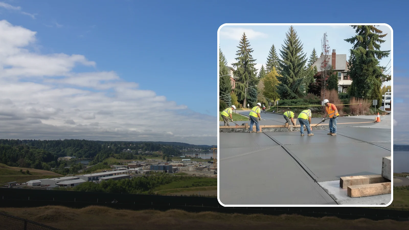Municipal Sidewalk Construction in University Place, Pierce County, WA - Build new public sidewalk segments that close gaps in your pedestrian network and meet current accessibility standards.