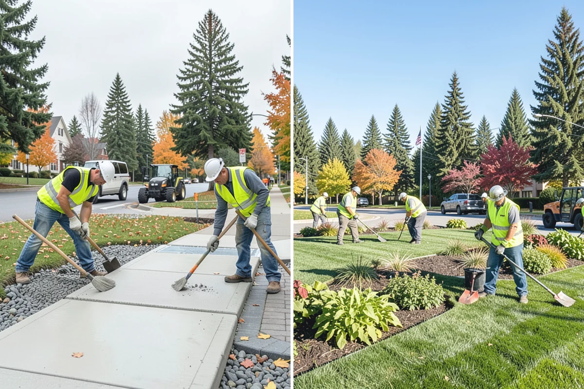 Municipal Sidewalk Construction in Wilkeson, Pierce County, WA - Survey, grade verification, and utility locate coordination