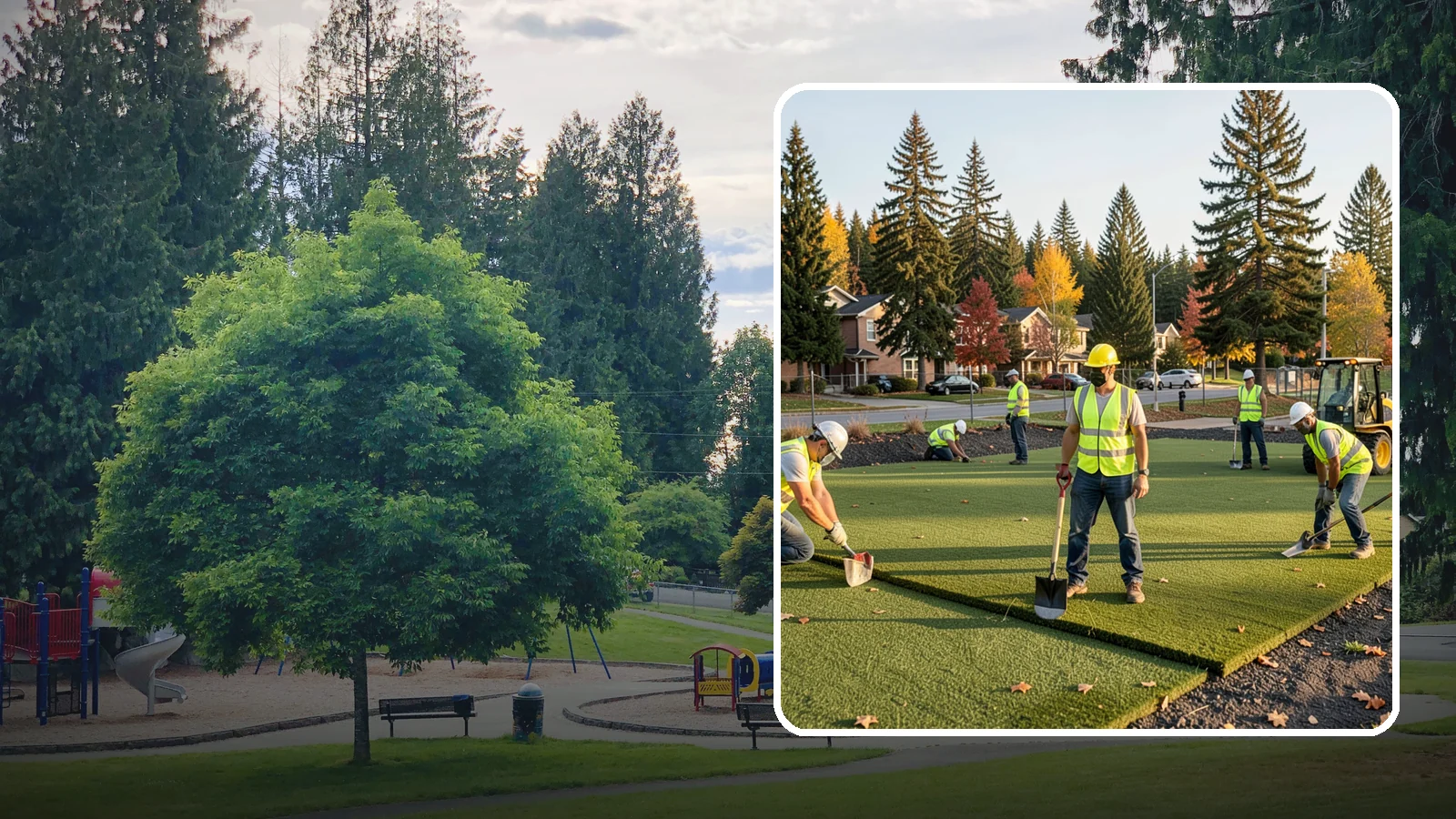 Municipal Sod Installation in Bonney Lake, Pierce County, WA - We install graded, established sod for public parks, sports fields, and civic grounds under insured, prevailing-wage contracts...