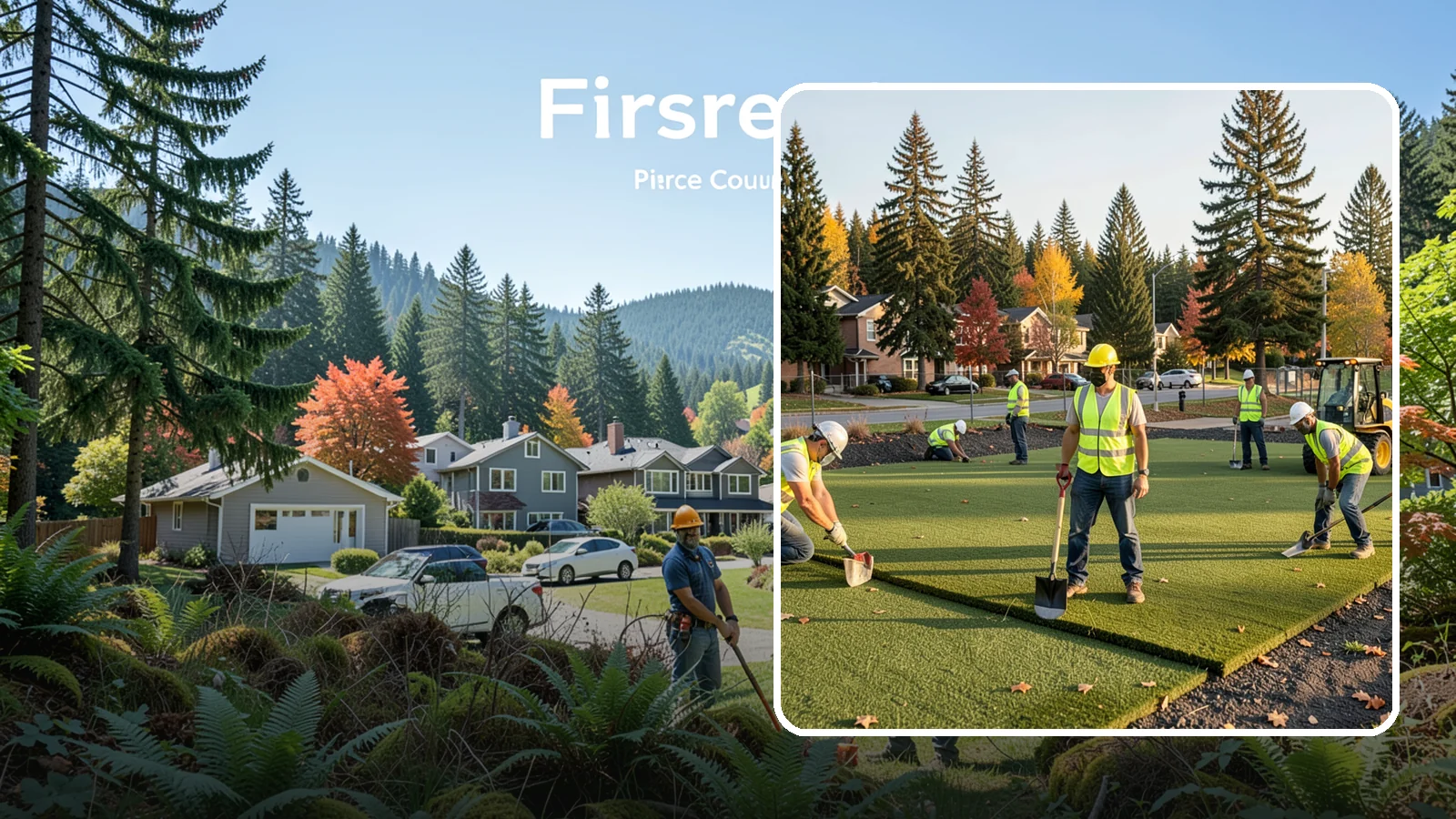 Municipal Sod Installation in Fircrest, Pierce County, WA - We install graded, established sod for public parks, sports fields, and civic grounds under insured, prevailing-wage contracts...