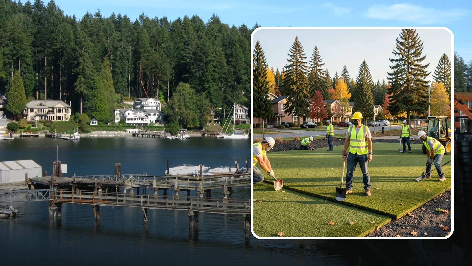 Municipal Sod Installation in Gig Harbor, Pierce County, WA - We install graded, established sod for public parks, sports fields, and civic grounds under insured, prevailing-wage contracts...