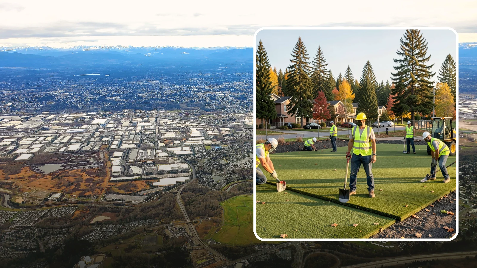 Municipal Sod Installation in Kent, King County, WA - We install graded, established sod for public parks, sports fields, and civic grounds under insured, prevailing-wage contracts...