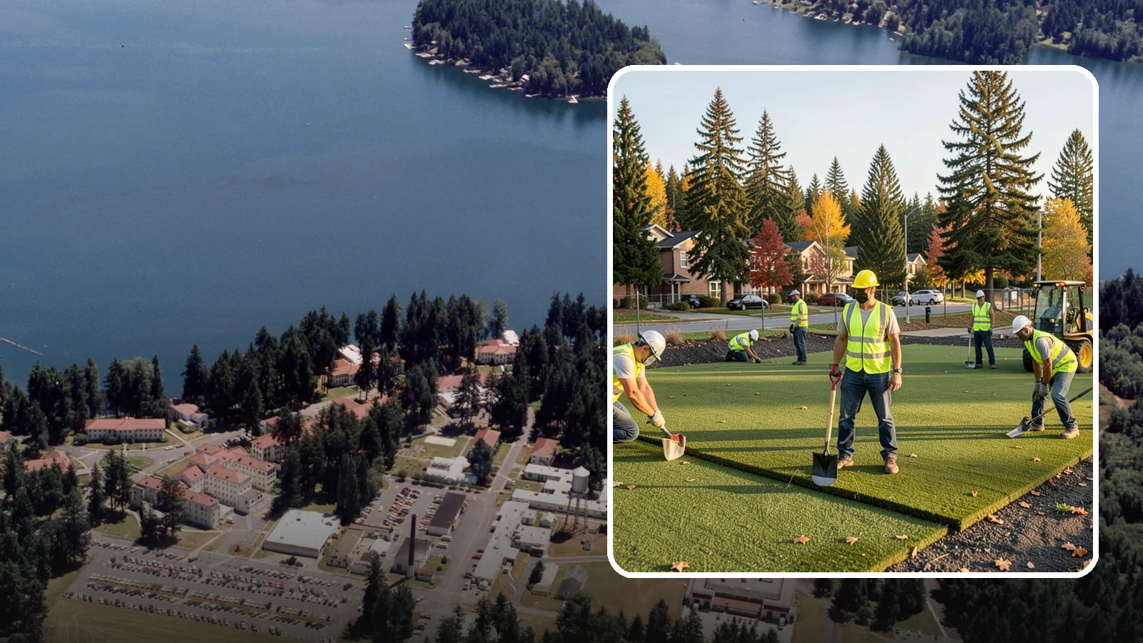 Municipal Sod Installation in Lakewood, Pierce County, WA - We install graded, established sod for public parks, sports fields, and civic grounds under insured, prevailing-wage contracts...
